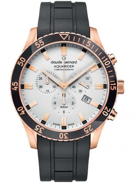 Мужские часы CLAUDE BERNARD 10223 37 RNCA AIR спортивные, черные и гарантией 24 месяца