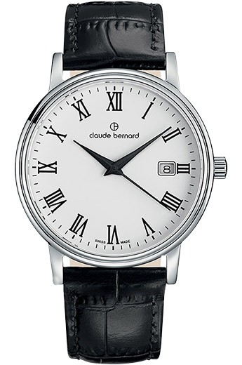 Годинник чоловічий CLAUDE BERNARD 53007 3 BR класичний, круглий, металлик та гарантією 24 місяці
