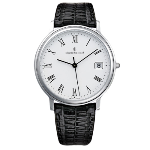 Годинник чоловічий  Claude Bernard 70149 3 BR класичний, круглий, білий
