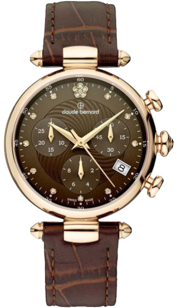 Годинник жіночий CLAUDE BERNARD 10215 37R BRPR2 класичний, круглий, коричневий та гарантією 24 місяці