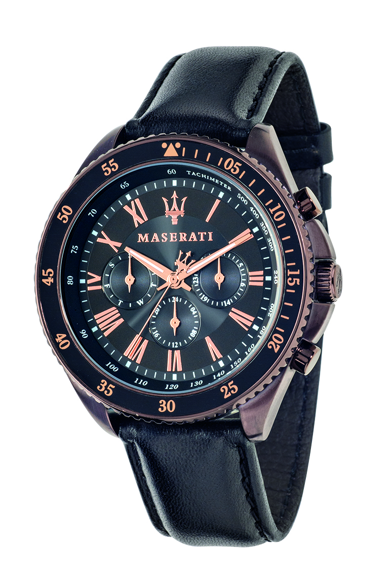 Годинник чоловічий MASERATI R8851101008 fashion, круглий, чорний та гарантією 12 місяців