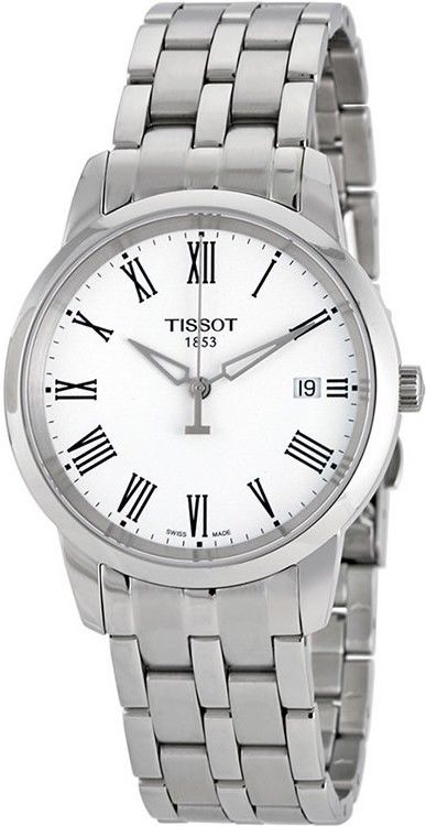 Годинник чоловічий Tissot T033.410.11.013.01 класичний, білий та гарантією 24 місяці