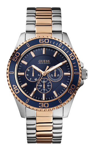 Годинник чоловічий GUESS W0172G3 спортивний, круглий, синій та гарантією 24 місяці