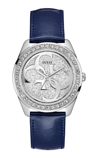 Годинник жіночий GUESS W0627L13 fashion, круглий, металік з камінням та гарантією 24 місяці