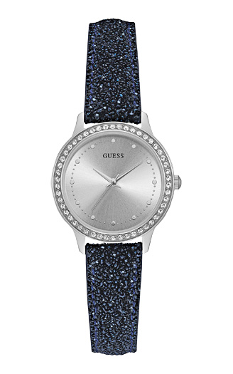 Годинник жіночий GUESS W0648L20 fashion, круглий, металік з камінням та гарантією 24 місяці