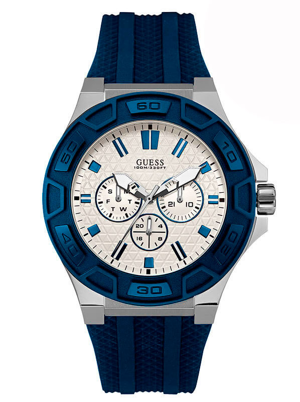 Годинник чоловічий GUESS W0674G4 спортивний, круглий, білий та гарантією 24 місяці