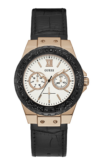 Годинник жіночий GUESS W0775L9 спортивний, круглий, білий з камінням та гарантією 24 місяці