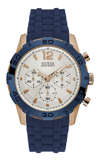 Годинник чоловічий GUESS W0864G5 спортивний, круглий, білий та гарантією 24 місяці