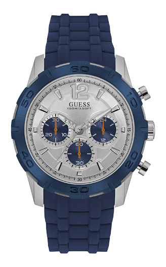 Годинник чоловічий GUESS W0864G6 спортивний, круглий, синій та гарантією 24 місяці