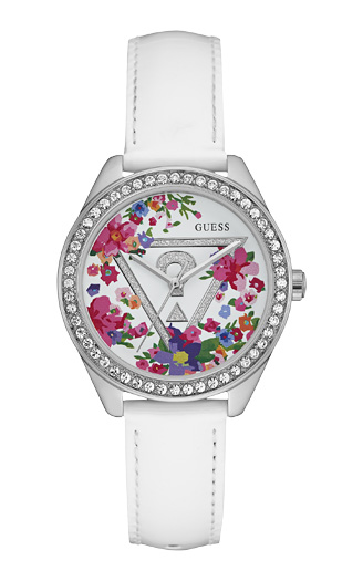 Годинник жіночий GUESS W0905L1 fashion, круглий з камінням та гарантією 24 місяці