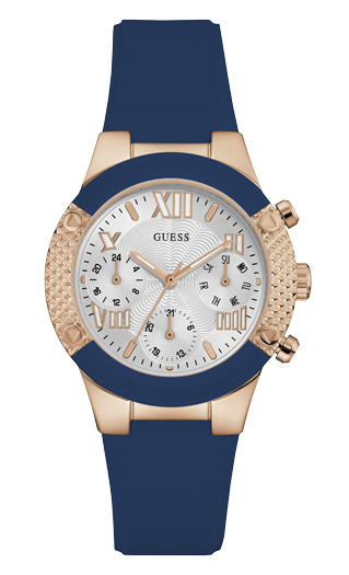 Годинник жіночий GUESS W0958L3 спортивний, круглий, металлик та гарантією 24 місяці