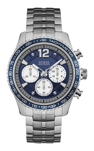 Годинник чоловічий GUESS W0969G1 спортивний, круглий, синій та гарантією 24 місяці