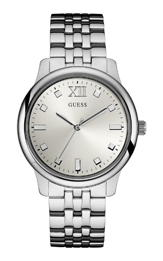 Годинник чоловічий GUESS W0973G2 класичний, круглий, білий та гарантією 24 місяці