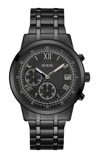 Годинник чоловічий GUESS W1001G3 класичний, круглий, чорний та гарантією 24 місяці