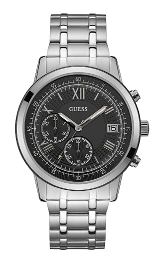 Годинник чоловічий GUESS W1001G4 класичний, круглий, чорний та гарантією 24 місяці