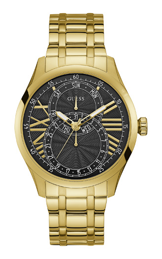 Годинник чоловічий GUESS W1043G2 класичний, круглий, чорний та гарантією 24 місяці