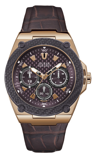 Годинник чоловічий GUESS W1058G2 спортивний, круглий, чорний та гарантією 24 місяці