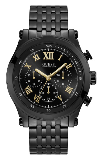 Годинник чоловічий GUESS W1104G2 спортивний, круглий, чорний та гарантією 24 місяці