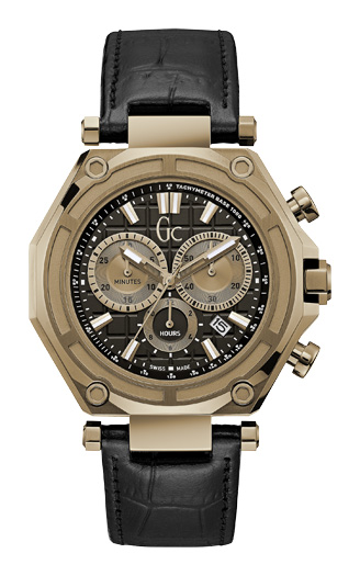 Мужские часы GC X10006G2S спортивные, круглые, черные и гарантией 24 месяца