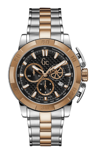 Мужские часы GC X11001G2S спортивные, черные и гарантией 24 месяца