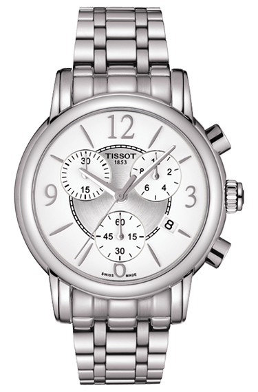 Годинник жіночий Tissot T050.217.11.017.00 класичний, білий та гарантією 24 місяці