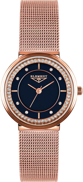 Женские часы 33 Element 331714 классические, черные и гарантией 33 месяца