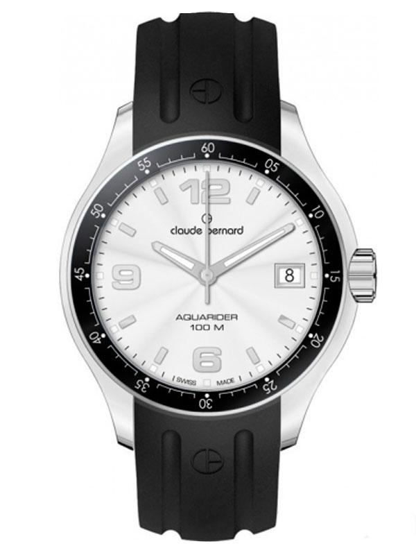 Годинник жіночий CLAUDE BERNARD 70168 3 AIN спортивний, круглий, білий та гарантією 24 місяці