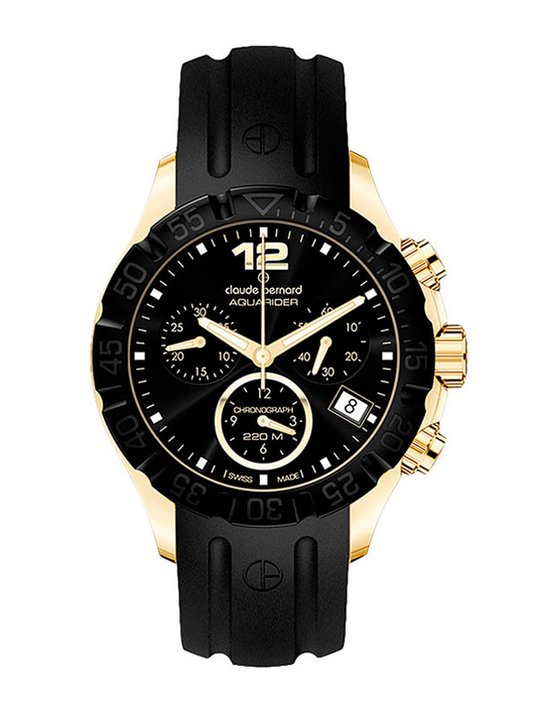 Годинник жіночий CLAUDE BERNARD 10209 37JN NID спортивний, круглий, чорний та гарантією 24 місяці
