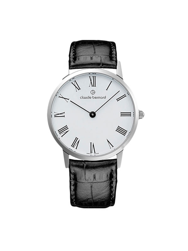 Годинник чоловічий CLAUDE BERNARD 20060 3 BR класичний, круглий, білий та гарантією 24 місяці