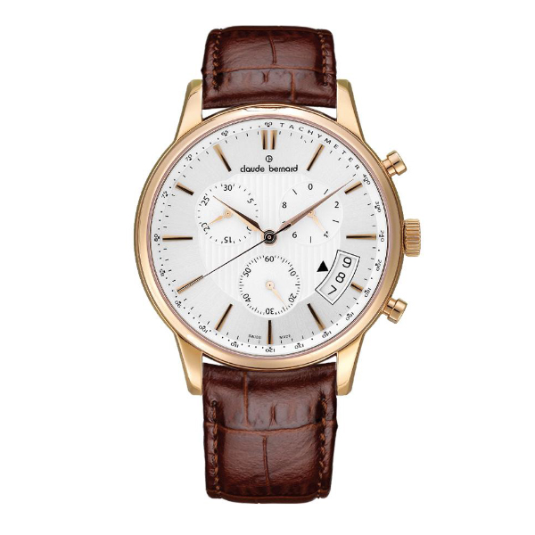 Годинник чоловічий CLAUDE BERNARD 01002 37R AIR класичний, круглий, білий та гарантією 24 місяці