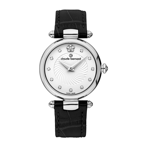 Женские часы CLAUDE BERNARD 20501 3 APN2 классические, круглые, белые и гарантией 24 месяца