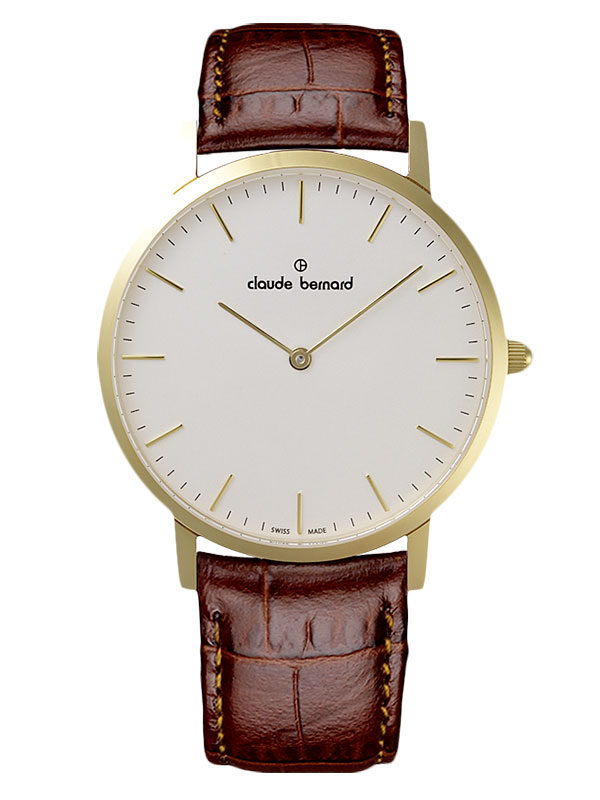 Годинник чоловічий CLAUDE BERNARD 20202 37J AID класичний, круглий, білий та гарантією 24 місяці