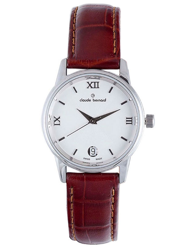 Годинник жіночий CLAUDE BERNARD 61162 3 AIN класичний, круглий, білий та гарантією 24 місяці