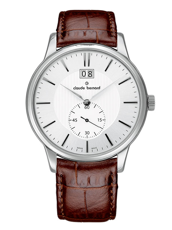 Годинник чоловічий CLAUDE BERNARD 64005 3 AIN класичний, круглий, білий та гарантією 24 місяці