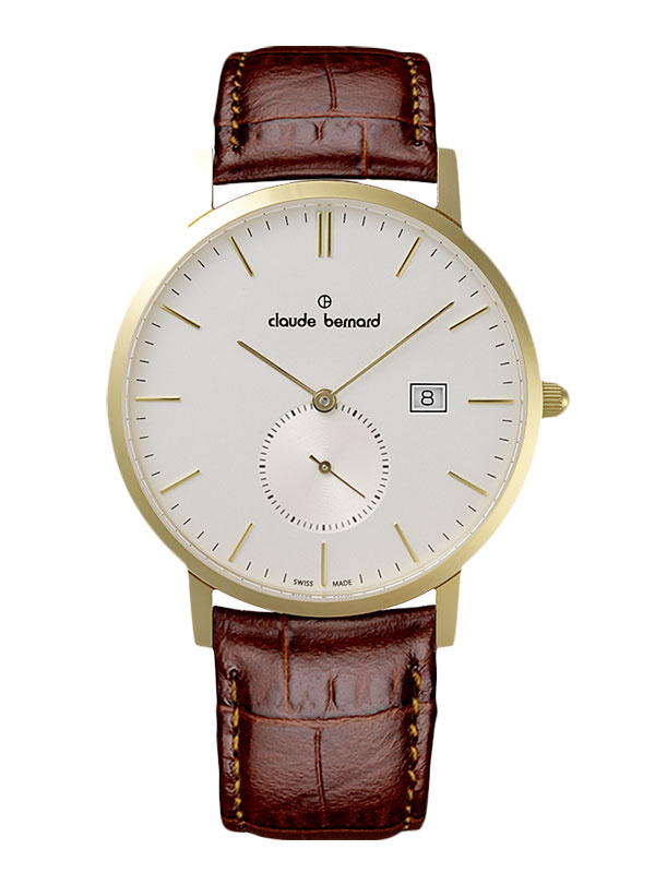 Годинник чоловічий CLAUDE BERNARD 65003 37J AID класичний, круглий, білий та гарантією 24 місяці
