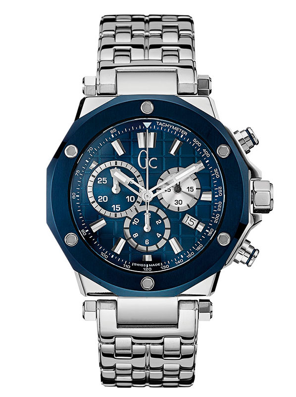 Мужские часы GC X72027G7S fashion, синий и гарантией 24 месяца