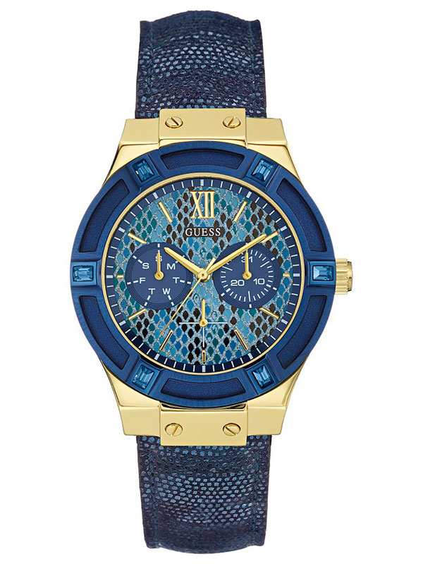 Годинник жіночий GUESS W0289L3 fashion, круглий з камінням та гарантією 24 місяці
