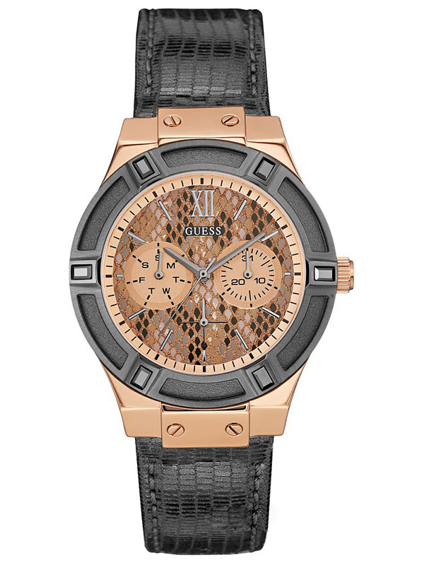 Годинник жіночий GUESS W0289L4 fashion, круглий з камінням та гарантією 24 місяці
