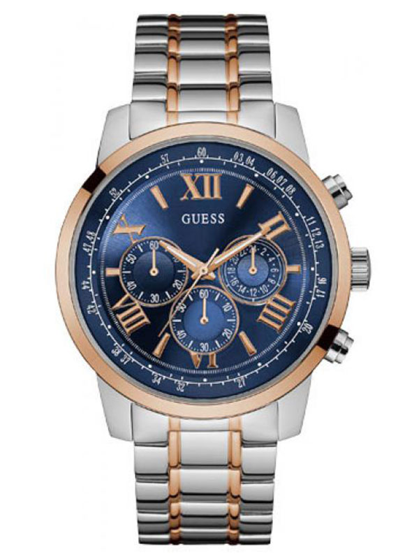 Годинник чоловічий GUESS W0379G7 класичний, круглий, синій та гарантією 24 місяці