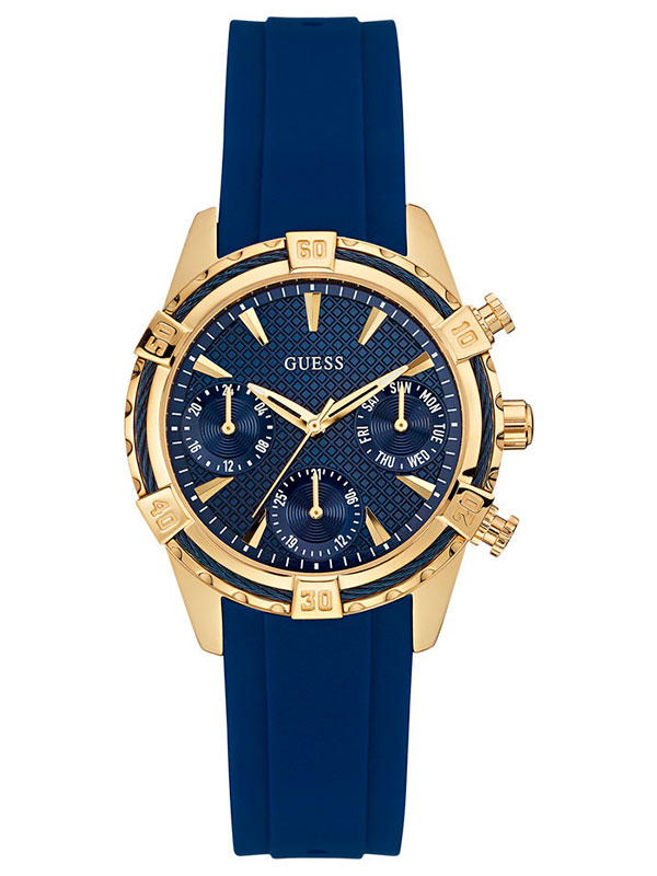 Годинник жіночий GUESS W0562L2 спортивний, круглий, синій та гарантією 24 місяці