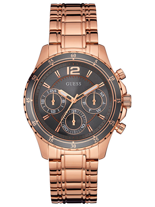 Годинник жіночий GUESS W0639L2 спортивний, круглий, чорний та гарантією 24 місяці