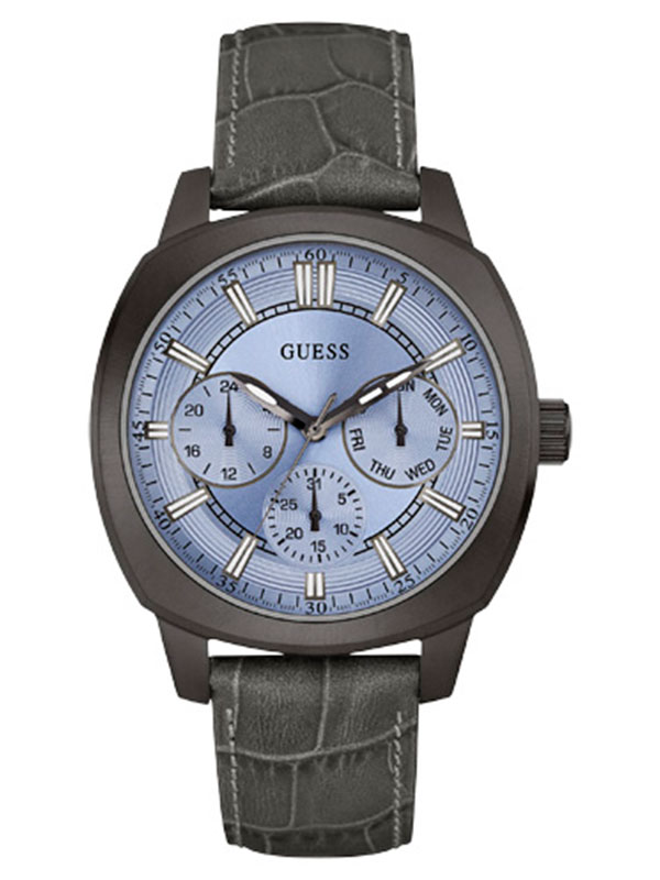 Годинник чоловічий GUESS W0660G2 класичний, круглий, блакитний та гарантією 24 місяці