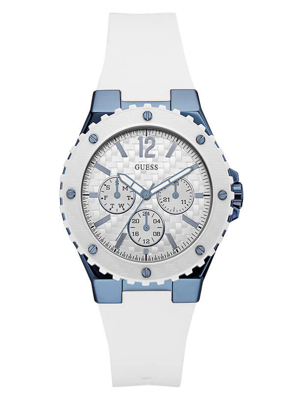 Женские часы GUESS W0149L6 спортивные, круглые, белые и гарантией 24 месяца