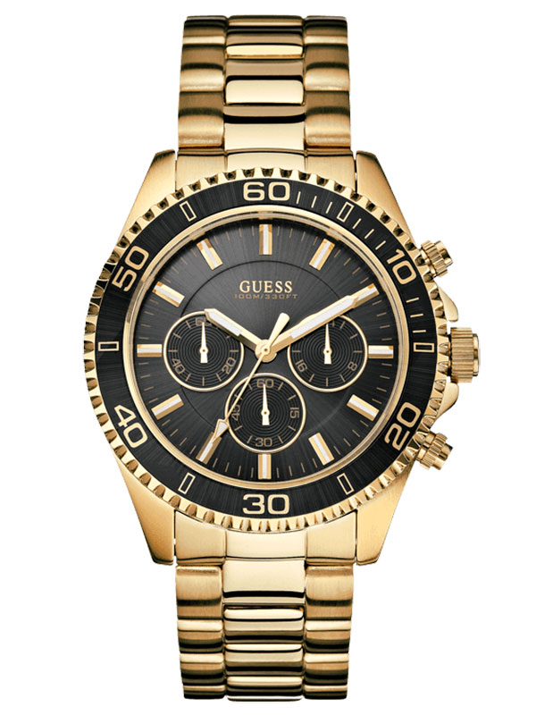 Часы мужские Guess W0170G2 спортивные, круглые, черные и гарантией 24 месяца