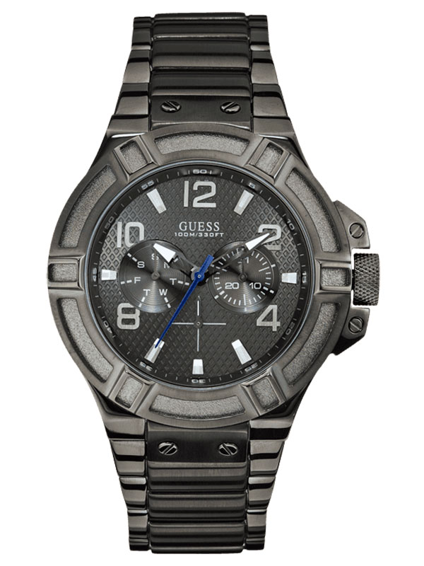 Годинник чоловічий Guess W0218G1 спортивний, круглий, сірий та гарантією 24 місяці