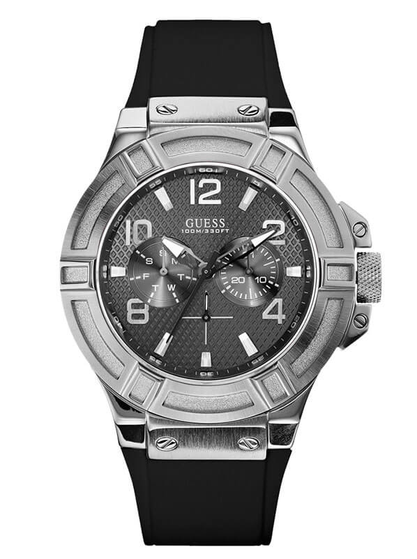 Годинник чоловічий Guess W0247G4 спортивний, круглий, чорний та гарантією 24 місяці