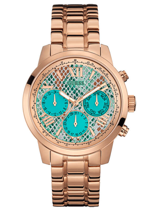 Годинник жіночий GUESS W0330L12 fashion, круглий, зелені та гарантією 24 місяці