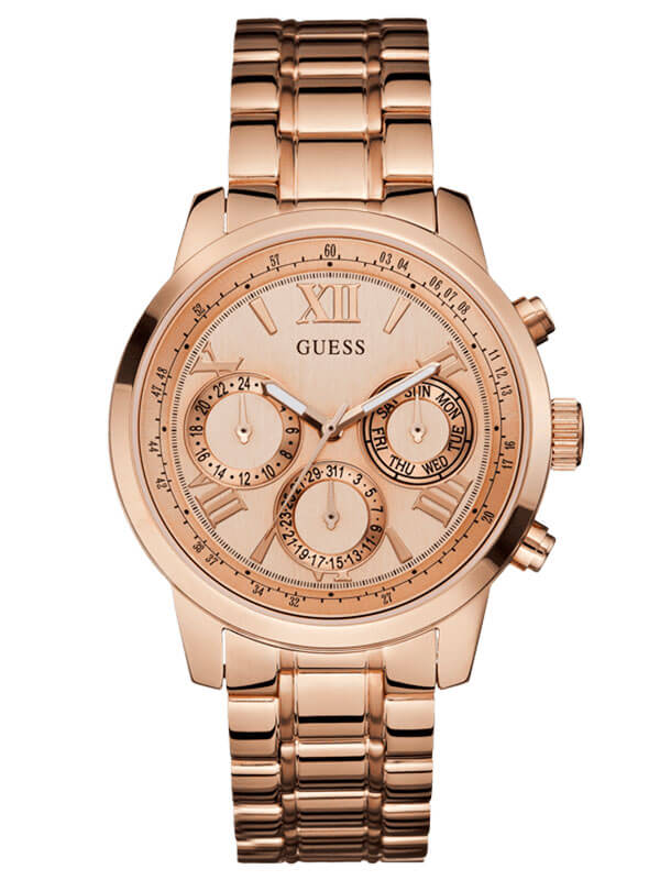 Годинник жіночий GUESS W0330L2 спортивний, круглий, золото та гарантією 24 місяці