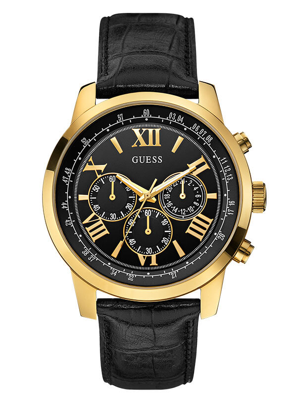 Годинник чоловічий GUESS W0380G7 класичний, круглий, чорний та гарантією 24 місяці