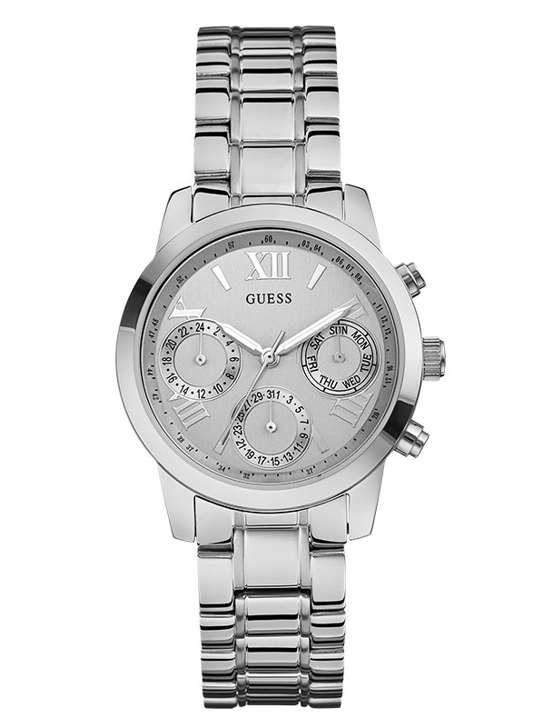 Годинник жіночий GUESS W0448L1 класичний, круглий, металлик та гарантією 24 місяці